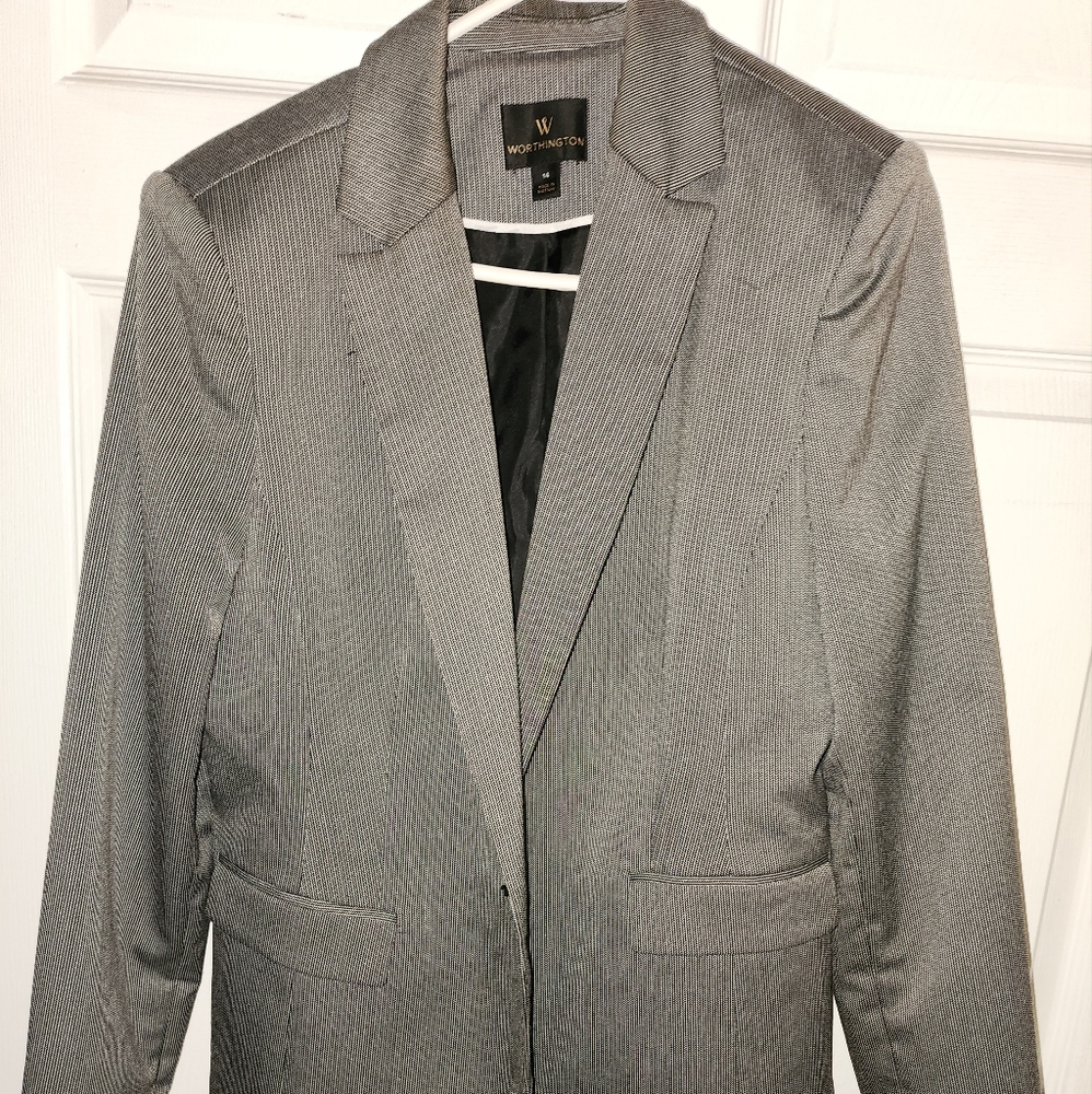2 piece woman soft pinstripe suit